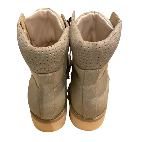 Sole Society So-Taleese Glaze White Joey Boot Taupe Cream Gray Size 8 Womens - Picture 5 of 9